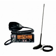 Kit statie radio CB President BARRY2 ASC AM/FM 4W - 12V/24V cu squelch automat + antena PNI Extra 45 cu magnet
